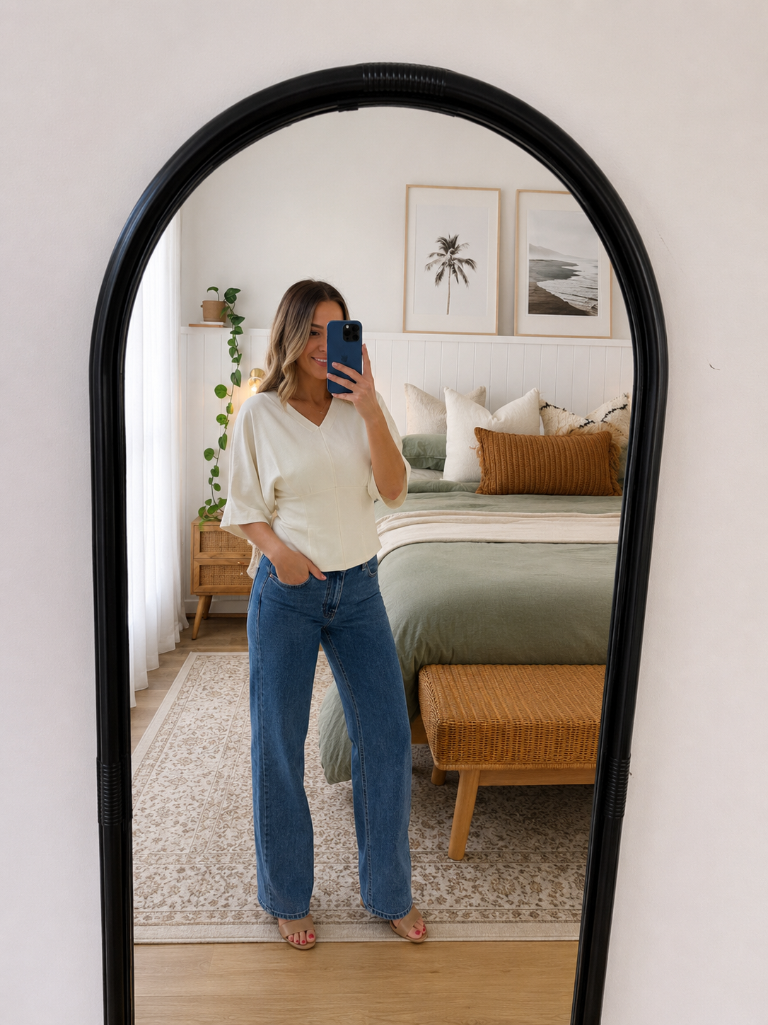 Henley Top- Ivory