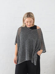 Della Top- Black/Silver