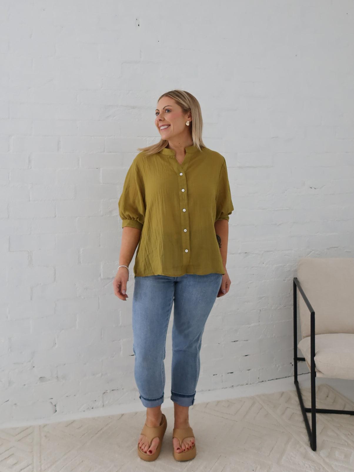 Mimi Blouse - Chartreuse