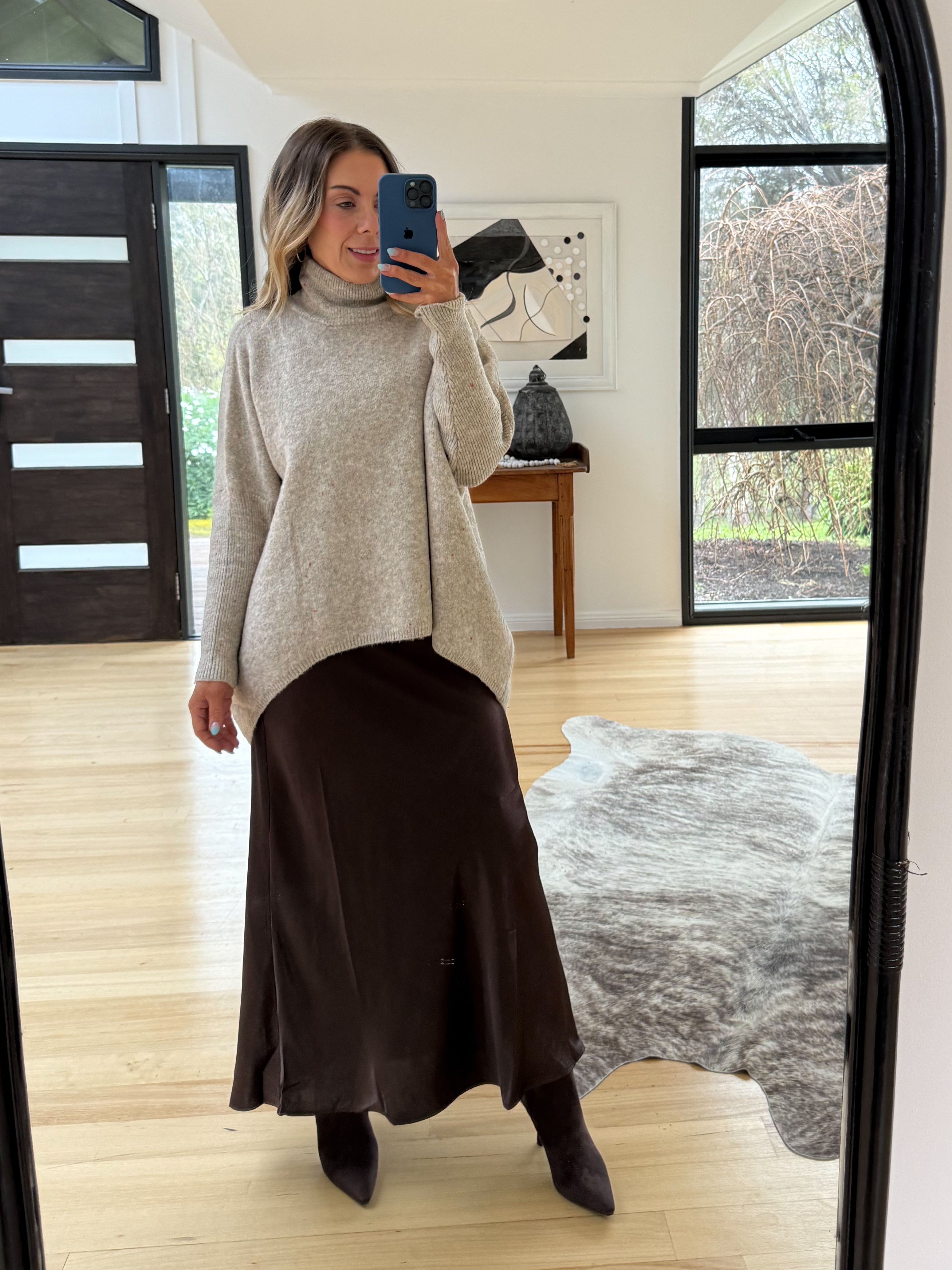 Yolanda Knit - Mocha Fleck