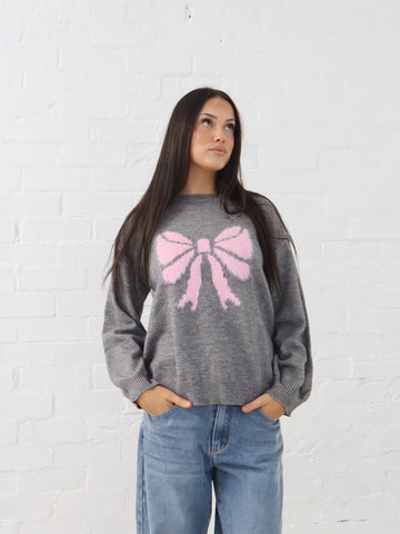 Ribbon Knit- Gunmetal Grey