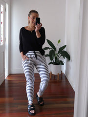 Heidi Pants - White and Black