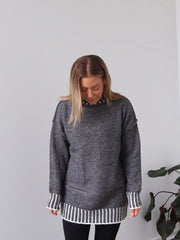 Felicity Knit - Black Fleck