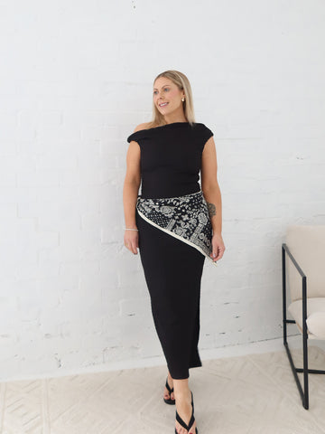 Blythe Scarf- Multi Black