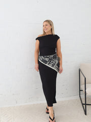 Blythe Scarf- Multi Black