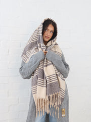 Olivia Scarf- Grey Stripe