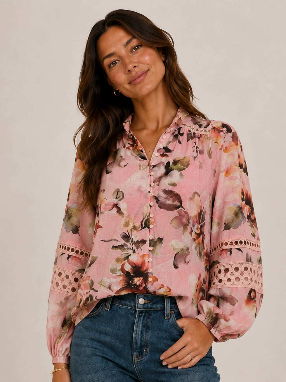 Bloom Shirt- Pink Floral