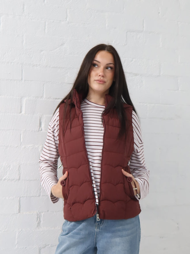 Luna Vest - Burgundy