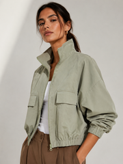 Shasha Bomber Jacket- Sage