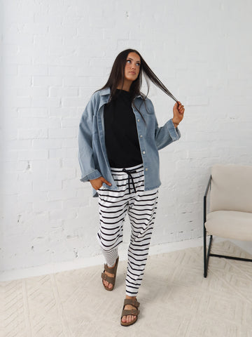 Heidi Pants - White and Black