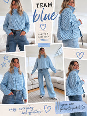Polka Dot Jacket- Blue