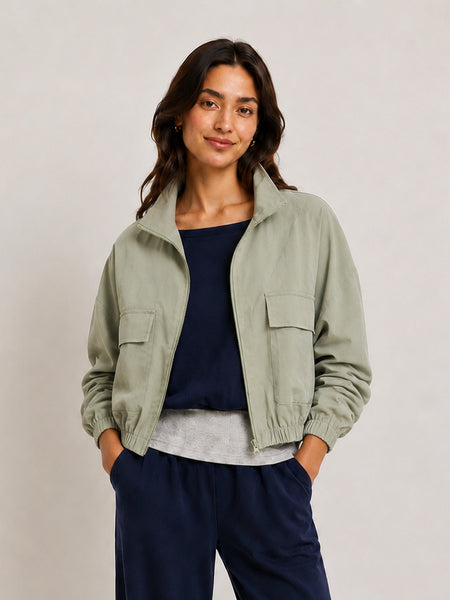 Shasha Bomber Jacket- Sage