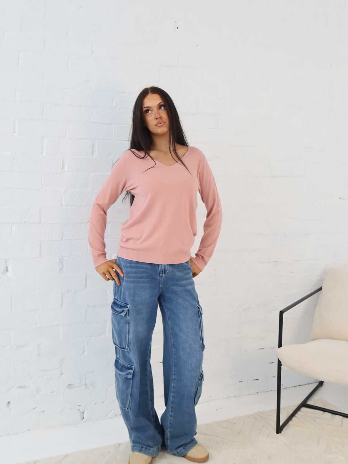 Karla Knit Top- Dusty Pink