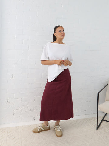 Bianca Skirt - Burgundy