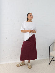 Bianca Skirt - Burgundy