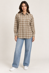 Plait Shirt- Mocha