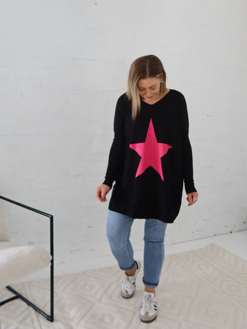 Maeve Star Knit - Black