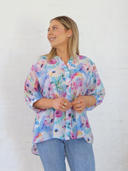 Mimi Blouse - Blue Floral