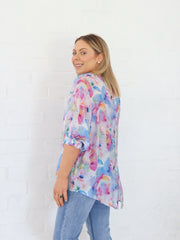 Mimi Blouse - Blue Floral