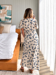 Lydia Dress- Vanilla/Blue