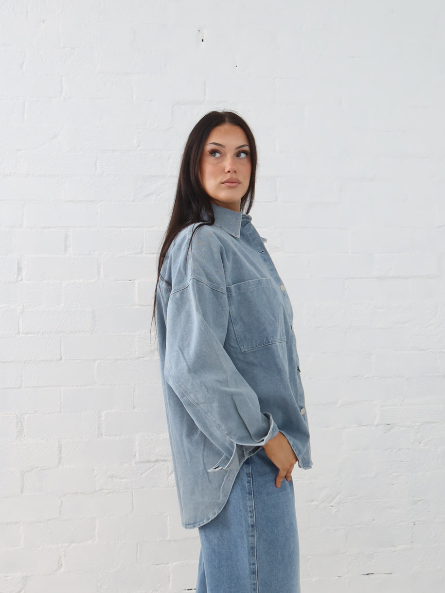 Danbury Shacket - Blue