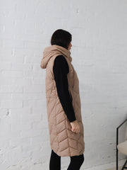 Miranda Longline Vest- Beige
