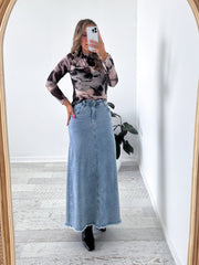 Asher Denim Maxi Skirt