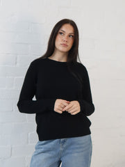 Adison Knit Top- Black