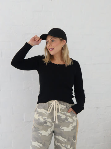Selma Knit Top - Black