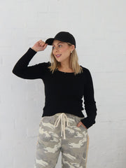 Selma Knit Top - Black