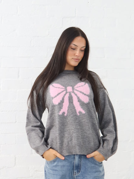 Ribbon Knit- Gunmetal Grey