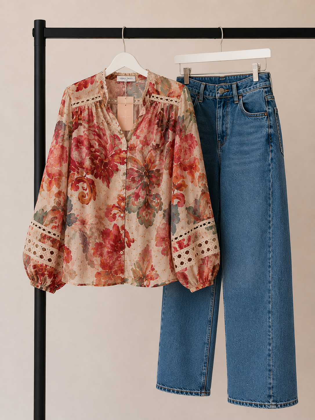 Bloom Shirt- Ivory Floral