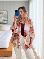 Liliana Shirt- Burnt Plum Floral