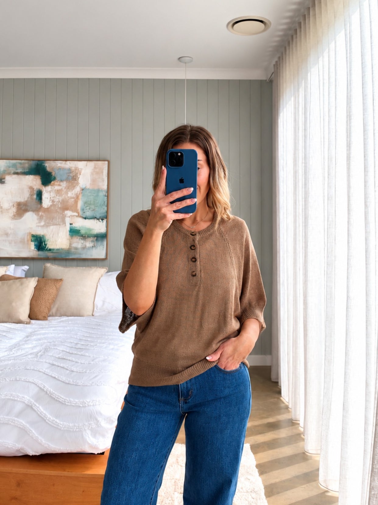 Alice Knit Top-Mocha