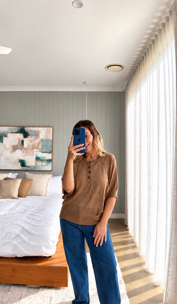 Alice Knit Top-Mocha