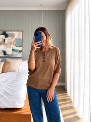 Alice Knit Top-Mocha