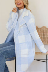 Jimmy Check Cardigan - Blue