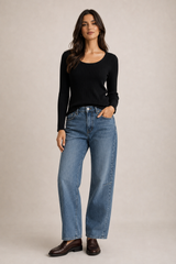 Sidney Knit Top- Black