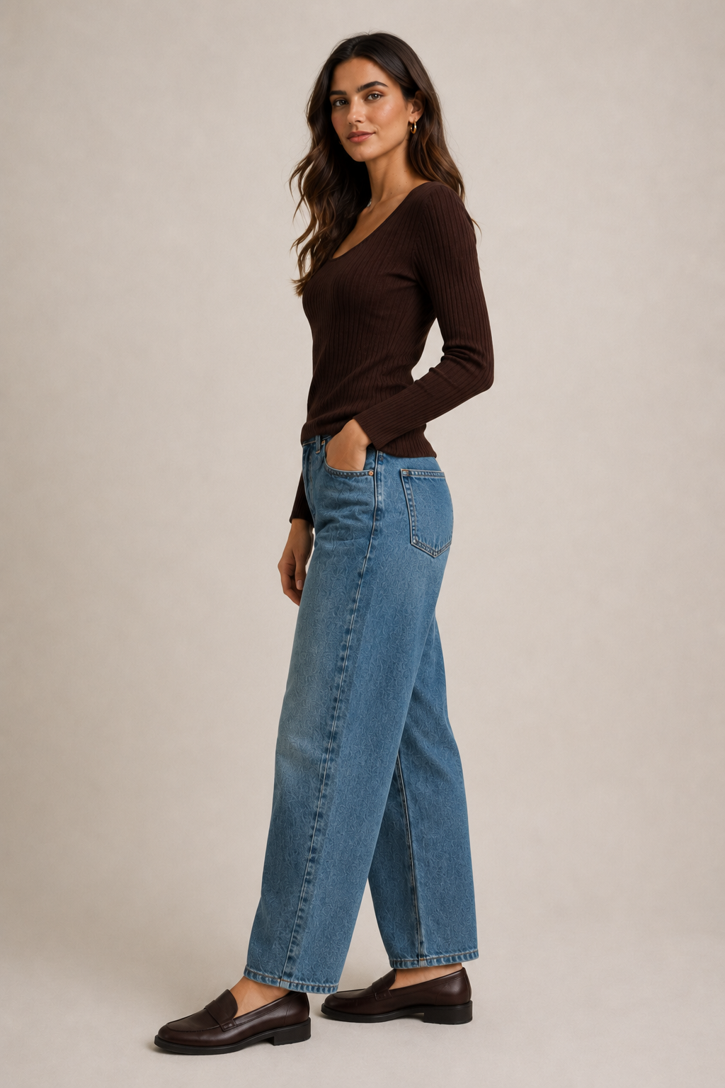 Sidney Knit Top- Chocolate