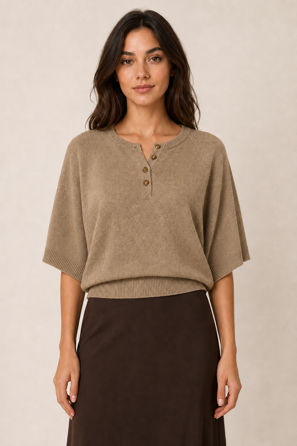 Alice Knit Top-Mocha