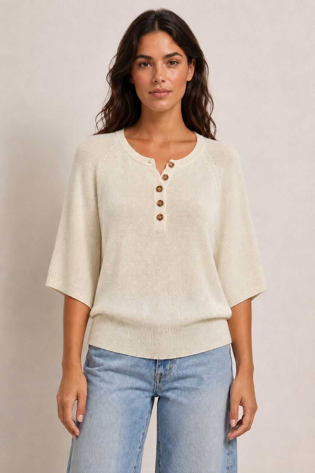 Alice Knit Top-Vanilla