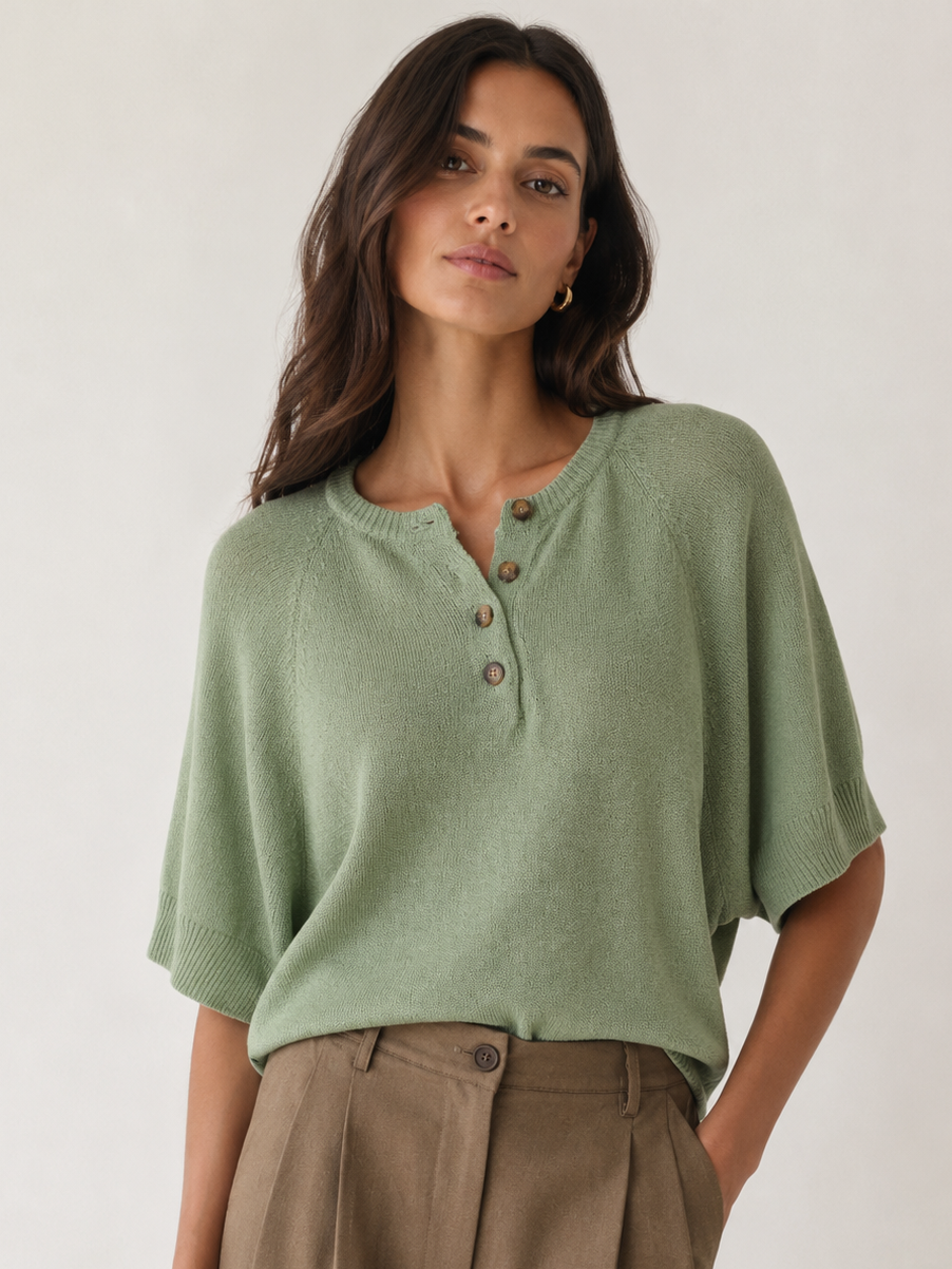 Alice Knit Top-Pistachio