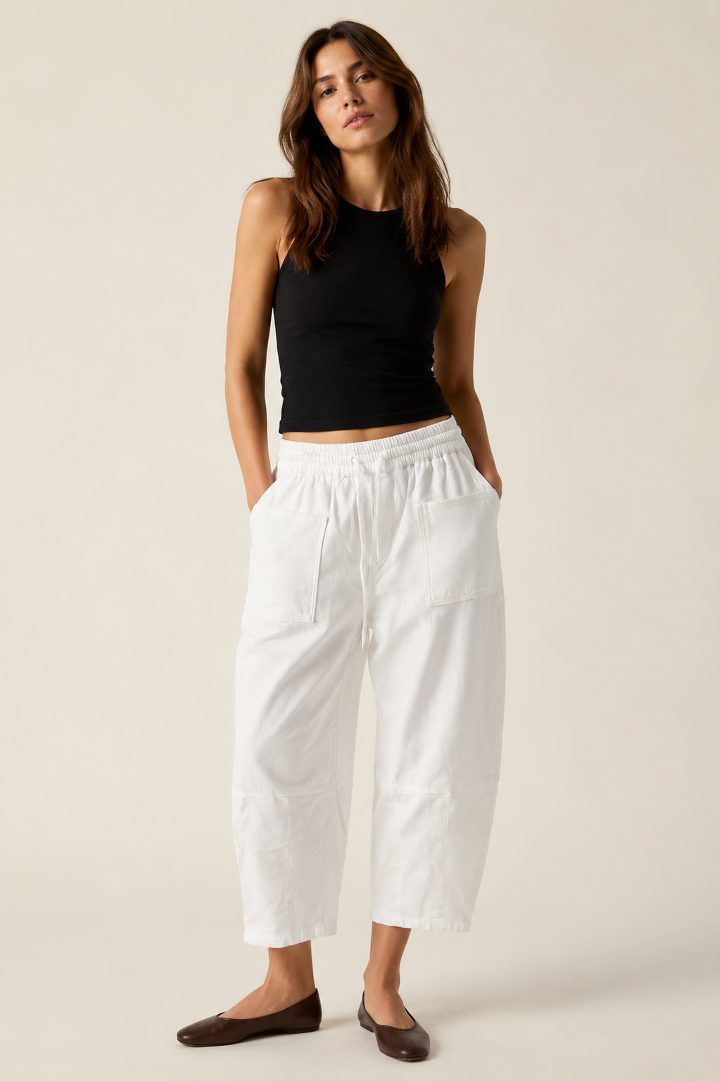 Austin Crop Barrel - White