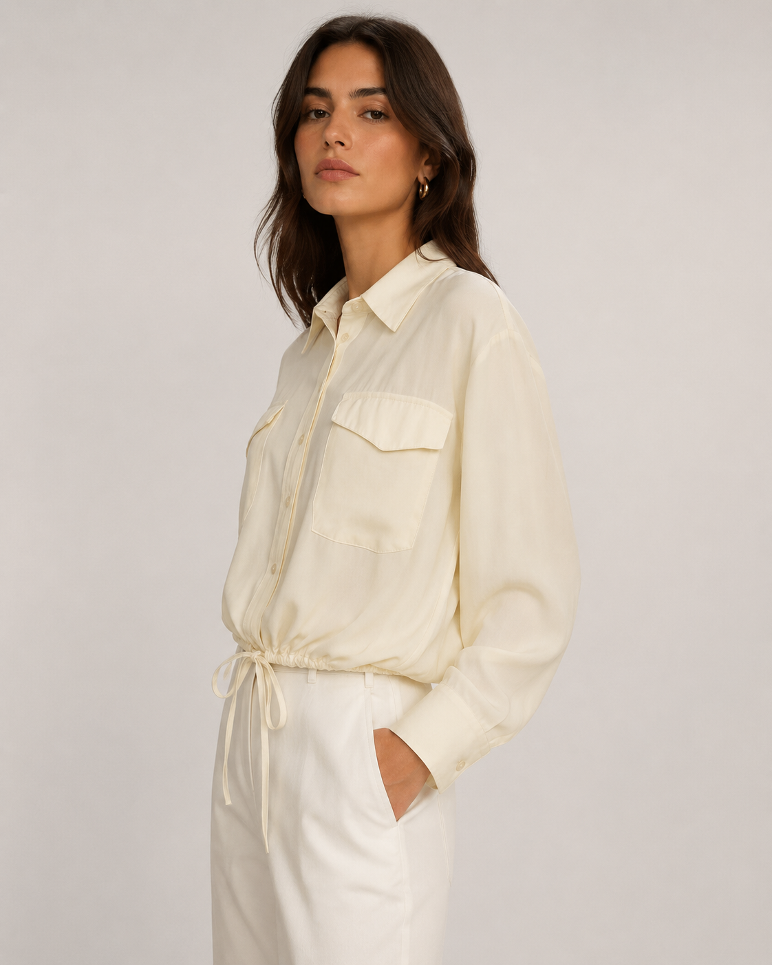Hailey Shirt- Vanilla