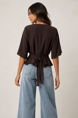 Henley Top- Chocolate