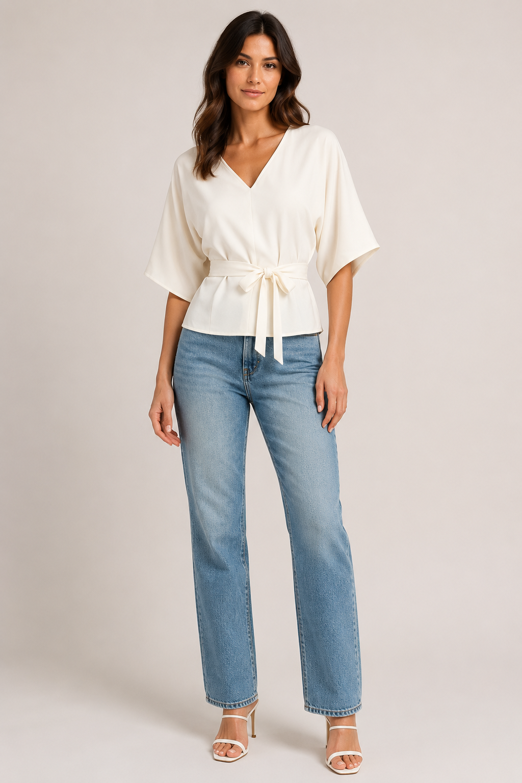 Henley Top- Ivory