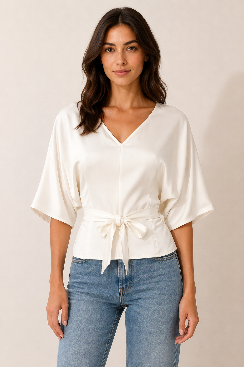 Henley Top- Ivory