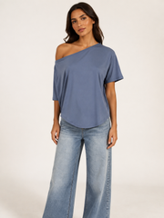 Leah Top- Duck Blue