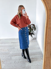 Rainee Denim Skirt - Blue