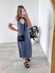 Millie Dress - Charcoal Blue